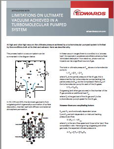 Limitations on ultimate vacuum achieved in a TMP system